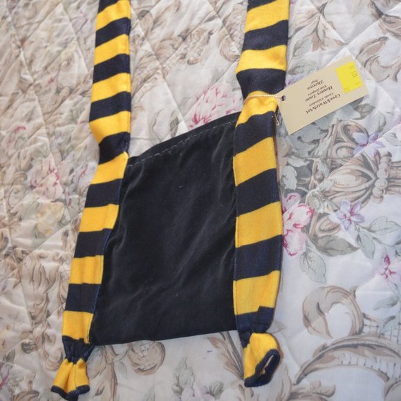 Handmade Cross-body Tote Yellow-Black Bee Pattern 13.5 x 8' - Picture 4 of 8
